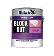 PAINTERS EXPRESS II Block Out® Interior Primer is a modified synthetic primer-sealer carried in a special solvent that dries quickly and is effective over many different stains, including: water, tannin, smoke, rust, pencil, ink, nicotine, and coffee. Block Out primes, seals, and protects and can be used on bare or previously painted surfaces; interior drywall, plaster, wood, or masonry; and exterior masonry surfaces. Can be used as a spot primer for exterior wood shingles/composition siding.

Solvent-based sealer
Seals hard-to-cover stains
Quick-dry formula allows for same-day priming and topcoating
Top-coat with alkyd or latex paints of any sheenboom